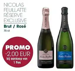 Prik en Tik Nicolas Feuillatte Réserve Exclusive Brut / Rosé aanbieding