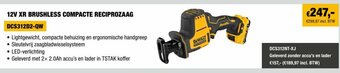 DeWALT 12V XR Brushless Compacte Reciprozaag aanbieding