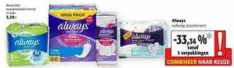 Colruyt Always ultra maandverbanden normal aanbieding