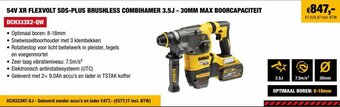 54V XR Flexvolt SDS-Plus Brushless Combihamer 3.5J-30MM Max Boorcapaciteit