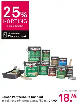 Karwei Rambo Pantserbeits Tuinhout aanbieding
