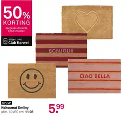 Karwei Kokosmat Smiley aanbieding