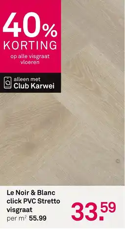 Karwei Le Noir & Blanc click PVC Stretto Visgraat aanbieding