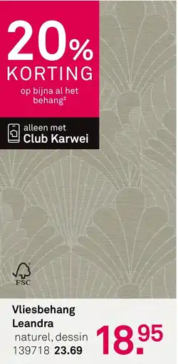 Karwei Vliesbehang Leandra aanbieding