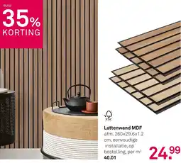 Karwei Lattenwand MDF aanbieding