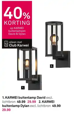 Karwei Karwei Buitenlamp David / Dylan aanbieding