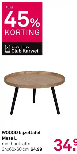 Karwei Woood Bijzettafel Mesa L aanbieding
