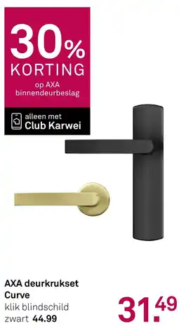 Karwei AXA deurkrukset Curve aanbieding