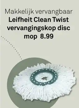 Karwei Leifheit Clean Twist vervangingskop disc mop aanbieding