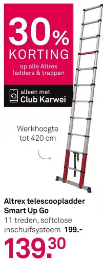 Karwei Altrex telescoopladder Smart Up Go aanbieding