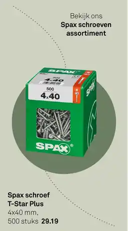 Karwei Spax schroef T-Star Plus aanbieding