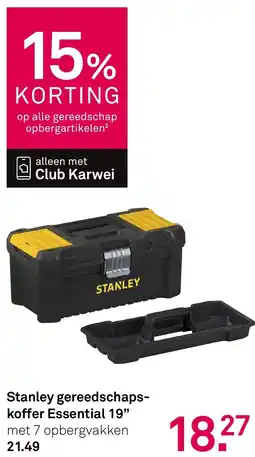 Karwei Stanley Gereedschapskoffer Essential aanbieding