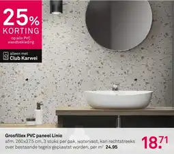 Karwei Grosfillex PVC paneel Linio aanbieding
