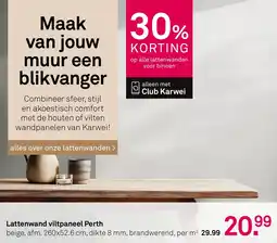 Karwei Lattenwand viltpaneel Perth aanbieding