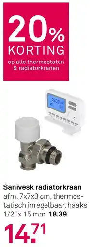 Karwei Sanivesk Radiatorkraan aanbieding