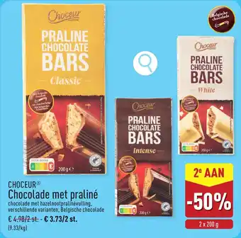 Choceur Chocolade met Praliné