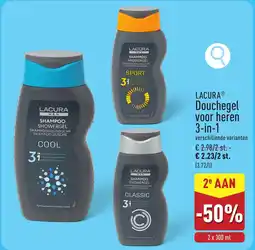 ALDI Lacura Douchegel voor heren 3-in-1 aanbieding