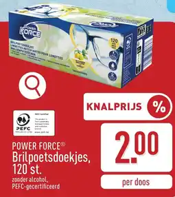ALDI Power force brilpoetsdoekjes, 120 st. aanbieding