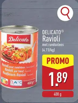 ALDI Delicato ravioli aanbieding