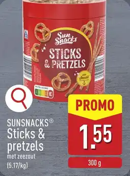 ALDI Sunsnacks sticks & pretzels aanbieding
