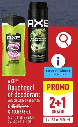 ALDI Axe Douchegel of deodorant aanbieding