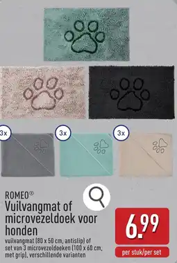 ALDI Romeo vuilvangmat of microvezeldoek voor honden aanbieding
