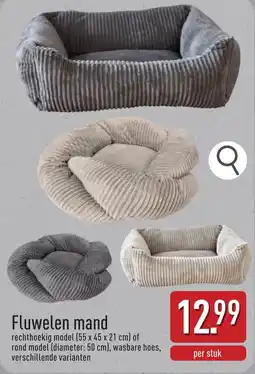 ALDI Fluwelen mand aanbieding