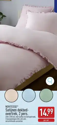 ALDI Novitesse satijnen dekbedovertrek aanbieding