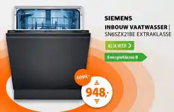 Expert Siemens Inbouw Vaatwasser SN65ZX21BE Extraklasse aanbieding