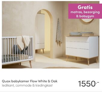Baby & Tiener Quax babykamer Flow White & Oak aanbieding