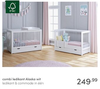 Baby & Tiener Combi ledikant Alaska wit aanbieding