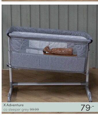 Baby & Tiener X Adventure co sleeper grey aanbieding