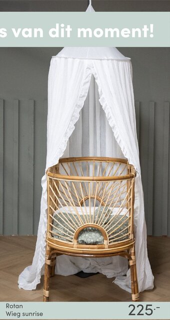 Baby & Tiener Rotan Wieg sunrise aanbieding