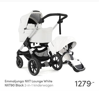 Baby & Tiener Emmaljunga NXT Lounge White NXT90 Black 2-in-1 kinderwagen aanbieding