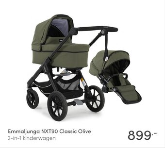 Baby & Tiener Emmaljunga NXT90 Classic Olive 2-in-1 kinderwagen aanbieding