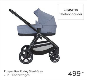 Easywalker Rudey Steel Grey 2-in-1 kinderwagen