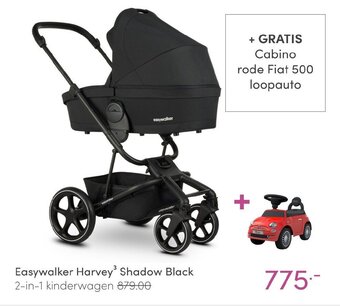 Baby & Tiener Easywalker Harvey3 Shadow Black 2-in-1 kinderwagen aanbieding
