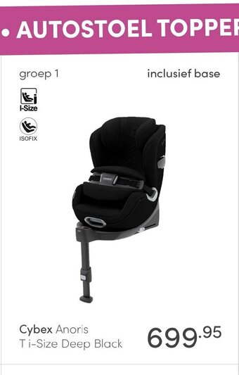 Baby & Tiener Cybex Anoris T i-Size Deep Black aanbieding