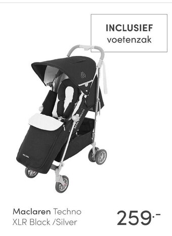 Baby & Tiener Maclaren Techno XLR Black / Silver aanbieding