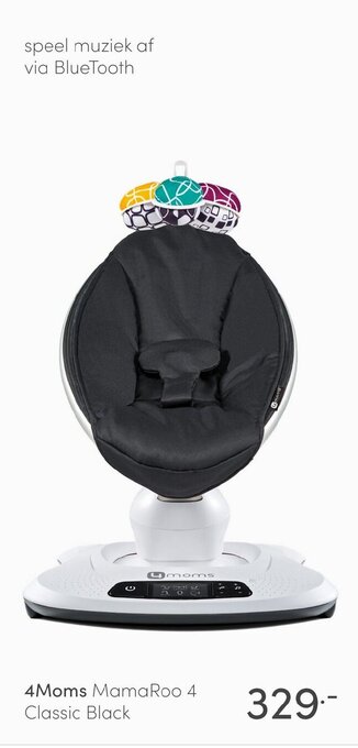 Baby & Tiener 4Moms MamaRoo 4 Classic Black aanbieding