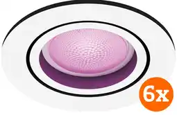 Coolblue Philips Hue Centura inbouwspot White and Color - rond - Wit - 6-pack aanbieding
