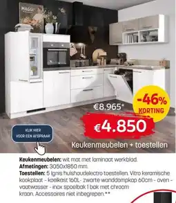 BE-Okay Keukenmeubelen + Toestellen aanbieding