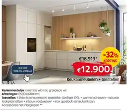 BE-Okay Keukenmeubelen + Toestellen aanbieding