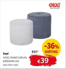 BE-Okay Poef aanbieding