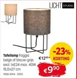 BE-Okay Lichti studio Tafellamp aanbieding