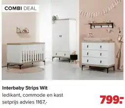 Baby-Dump Interbaby Strips Wit aanbieding