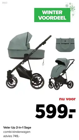 Baby-Dump Riko Velar Up 2-in-1 Sage aanbieding