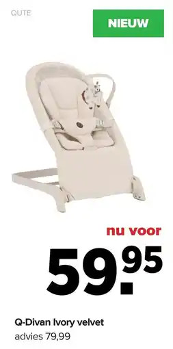 Baby-Dump Qute Q-Divan Ivory velvet aanbieding