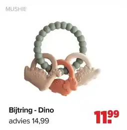 Baby-Dump Mushie Bijtring Dino aanbieding