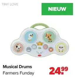 Baby-Dump Tiny Love Musical Drums aanbieding